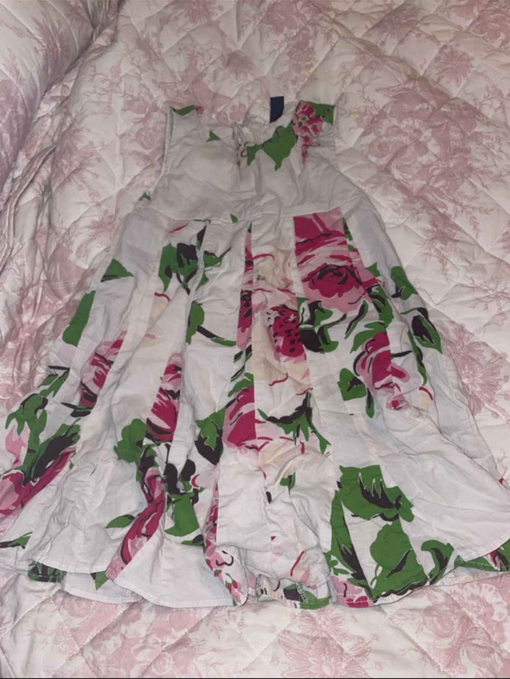 GAP Floral Tea Dress — Pink & Green